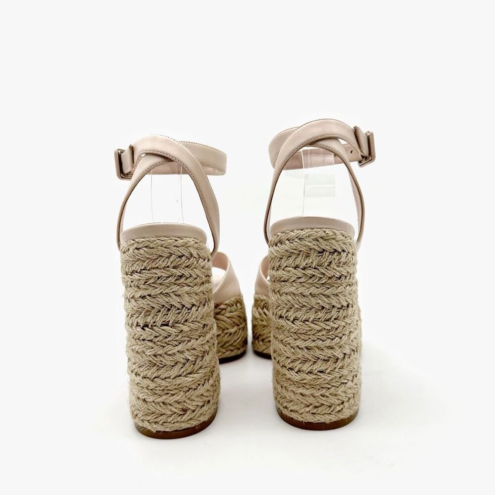 CHRISTIAN LOUBOUTIN Super Mariza Platform Espadrille Block Heels Size 38 Beige - Picture 9 of 15